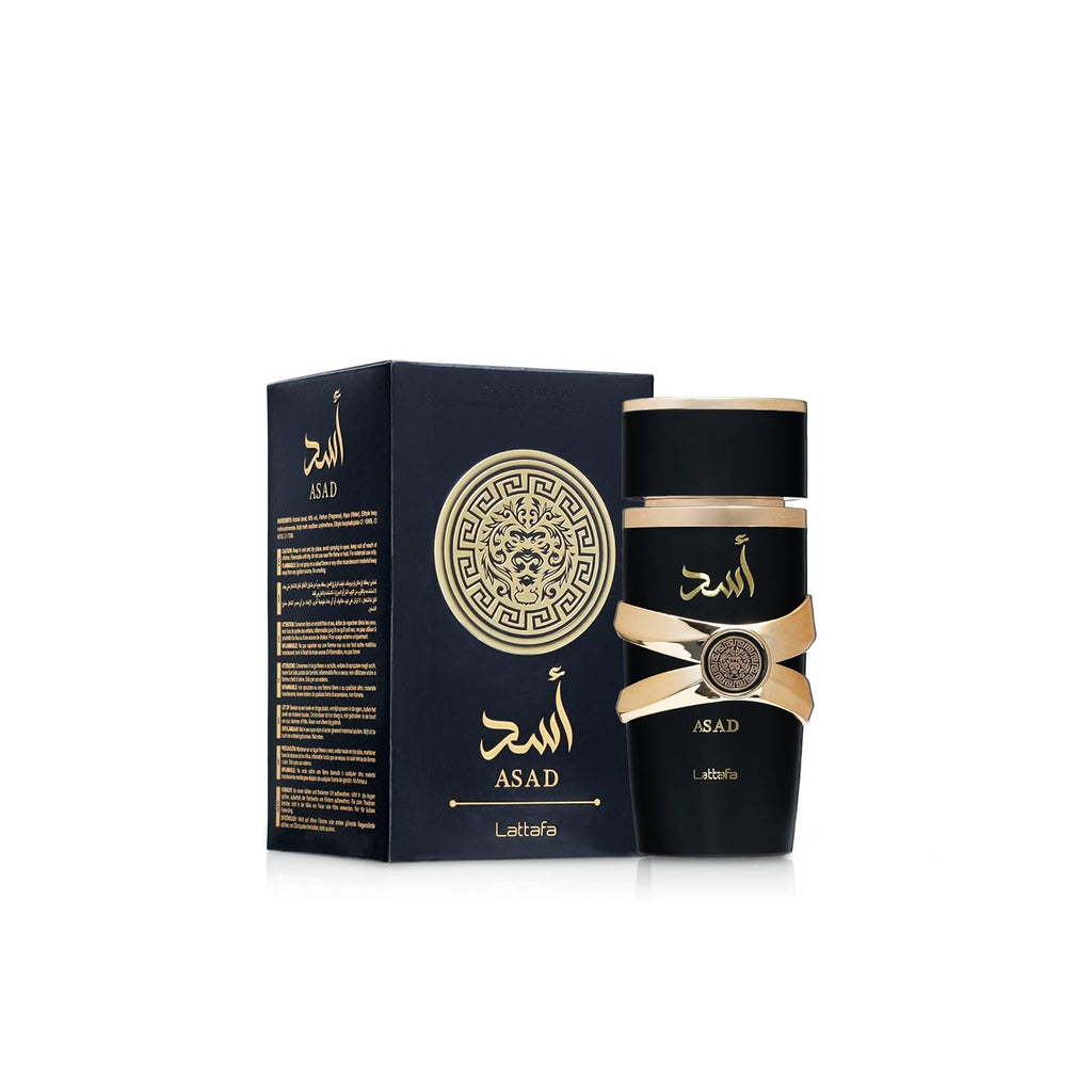 Lattafa Perfumes Asad for Unisex Eau de Parfum Spray, 3.4 Ounce / 100 ml