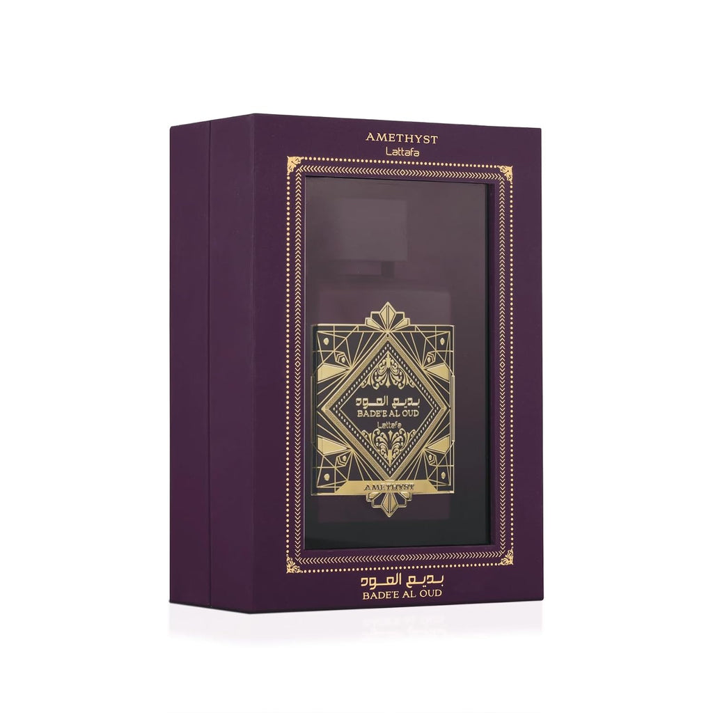 Lattafa Bade'e Al Oud Amethyst for Unisex Eau de Parfum Spray, 3.4 Ounce / 100 Ml