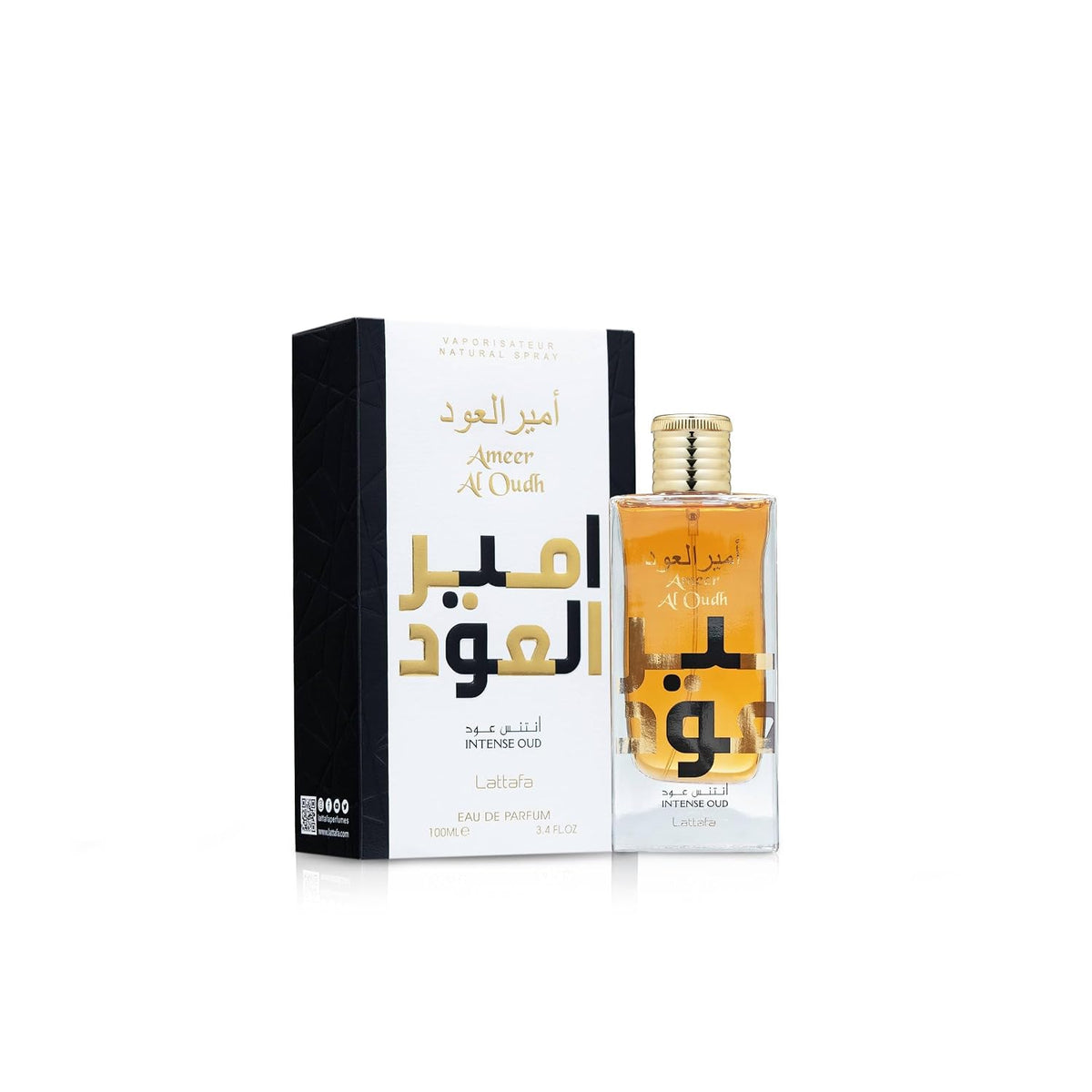 Lattafa Ameer Al Oud Intense Oud for Unisex Eau de Parfum Spray, 3.4 Ounce / 100 ml