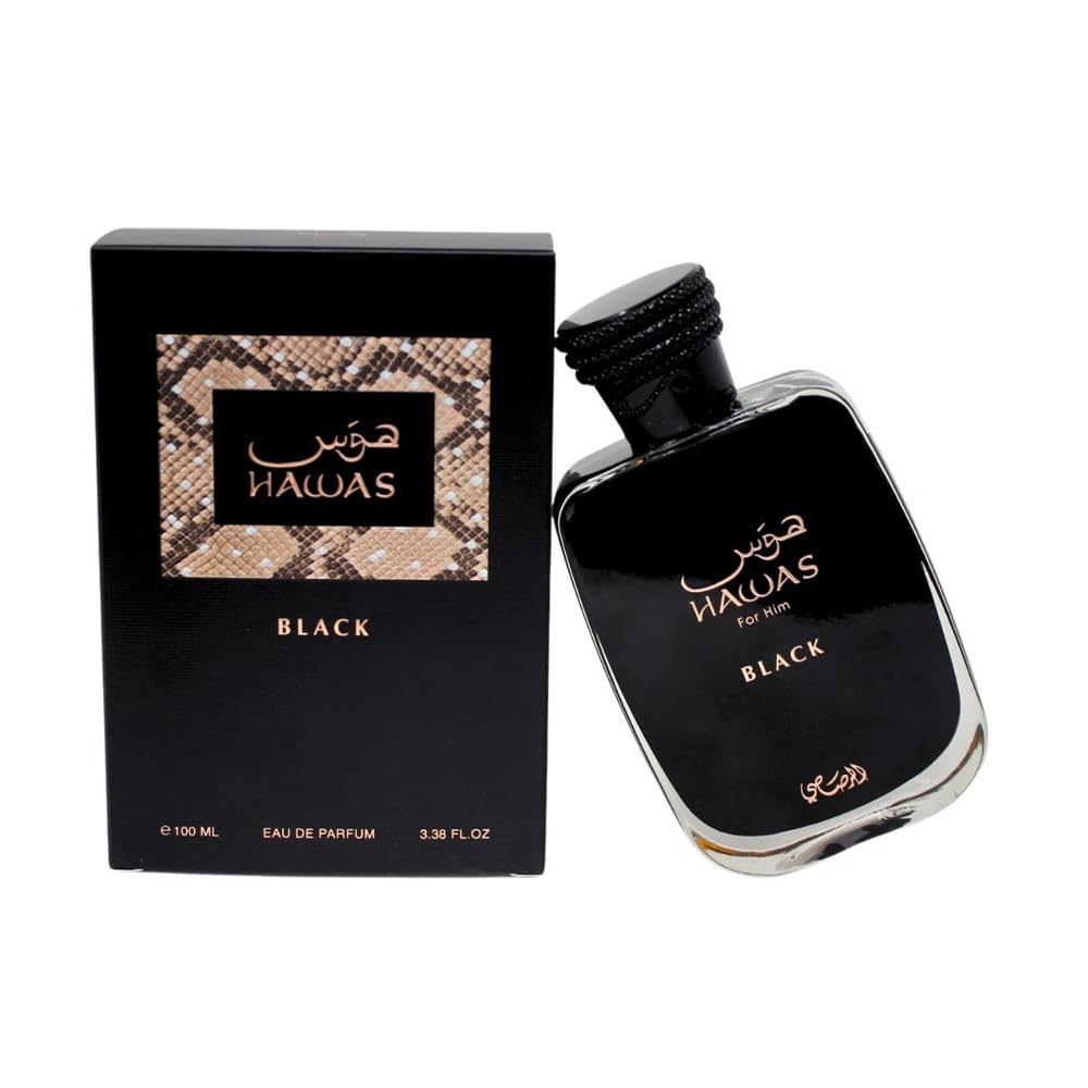 Rasasi Hawas Black Eau de Parfum Spray for Men, 100ml