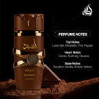 Lattafa Asad Bourbon for Unisex Eau de Parfum Spray, 3.4 Ounce / 100 ml