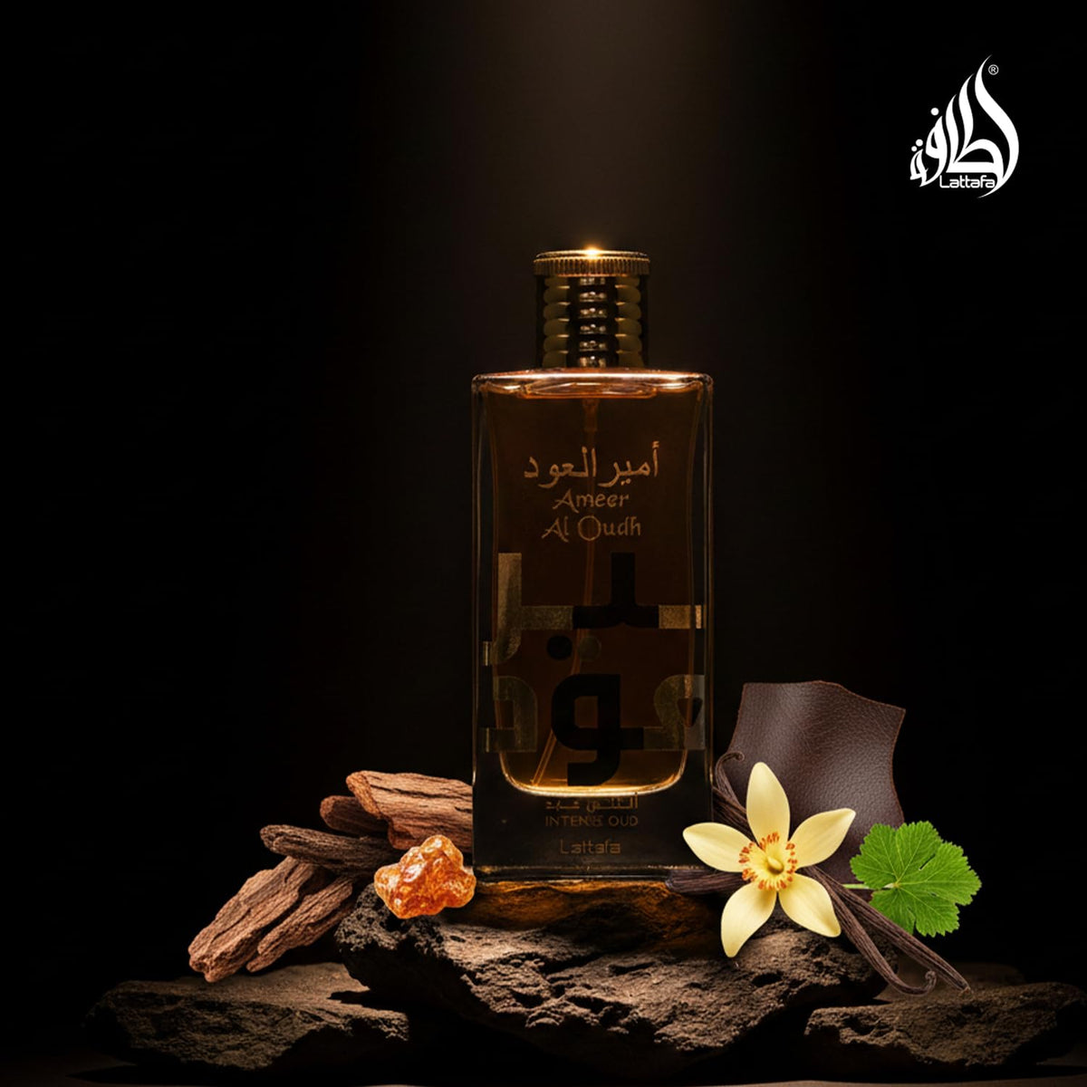 Lattafa Ameer Al Oud Intense Oud for Unisex Eau de Parfum Spray, 3.4 Ounce / 100 ml