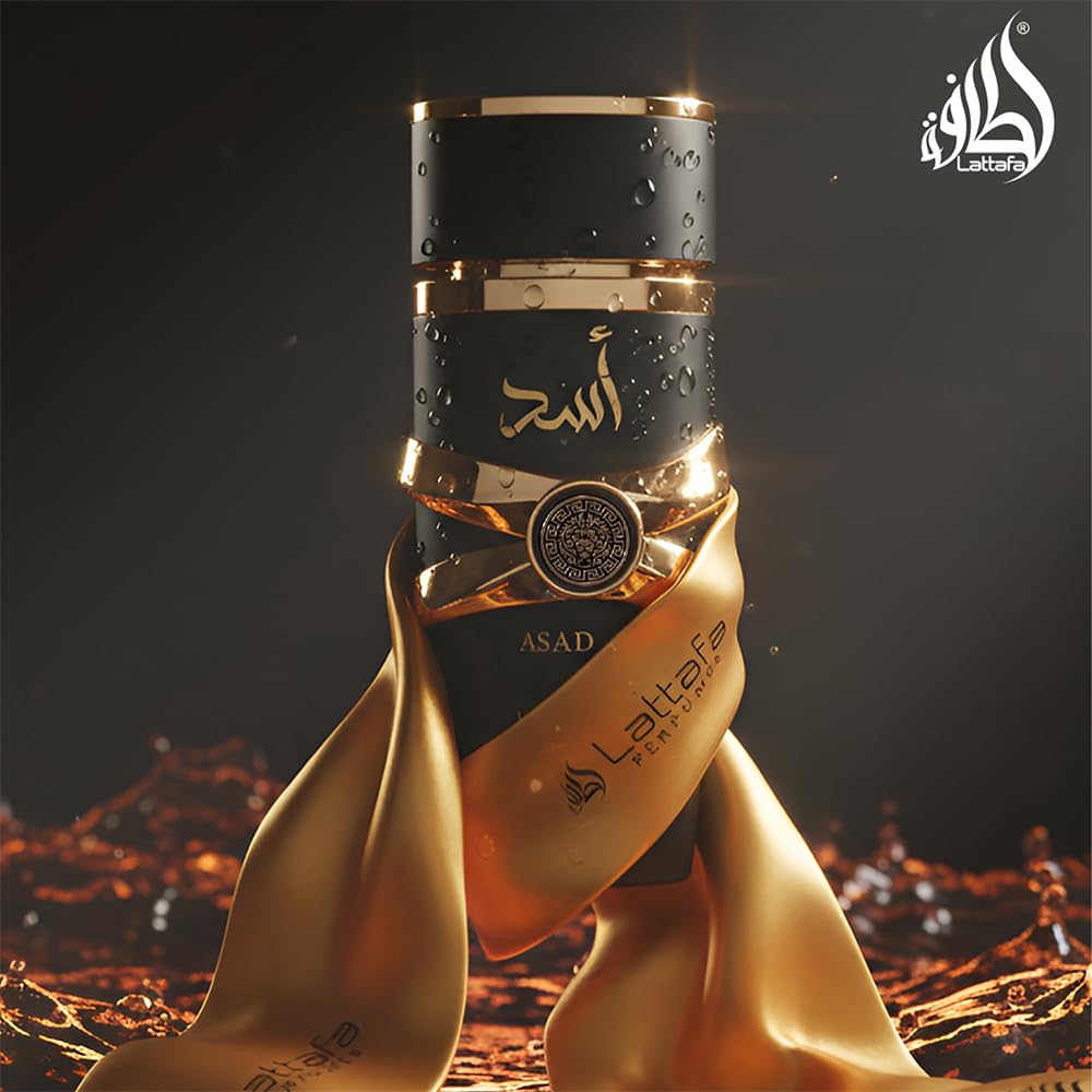 Lattafa Perfumes Asad for Unisex Eau de Parfum Spray, 3.4 Ounce / 100 ml