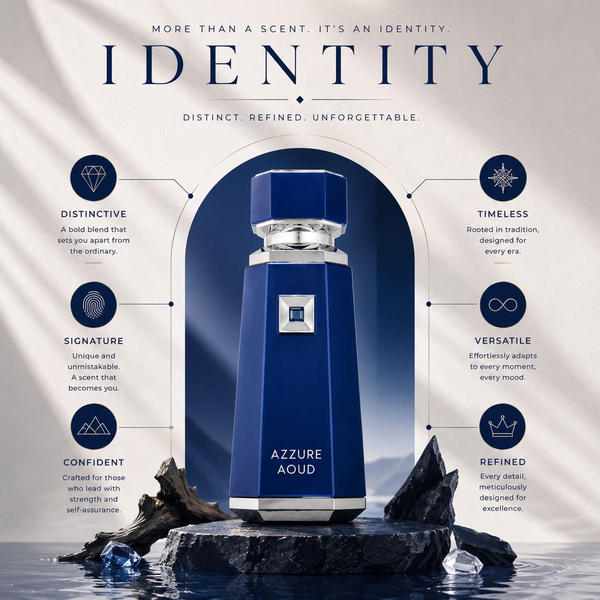Fragrance World French Avenue Azzure Aoud Eau de Parfum for Men, 100ml