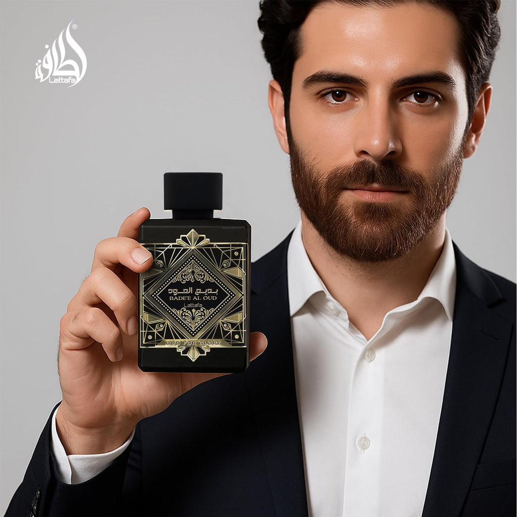 Lattafa Perfumes Bade'e Al Oud, Oud for Glory for Unisex Eau de Parfum Spray, 3.4 Ounce / 100 ml