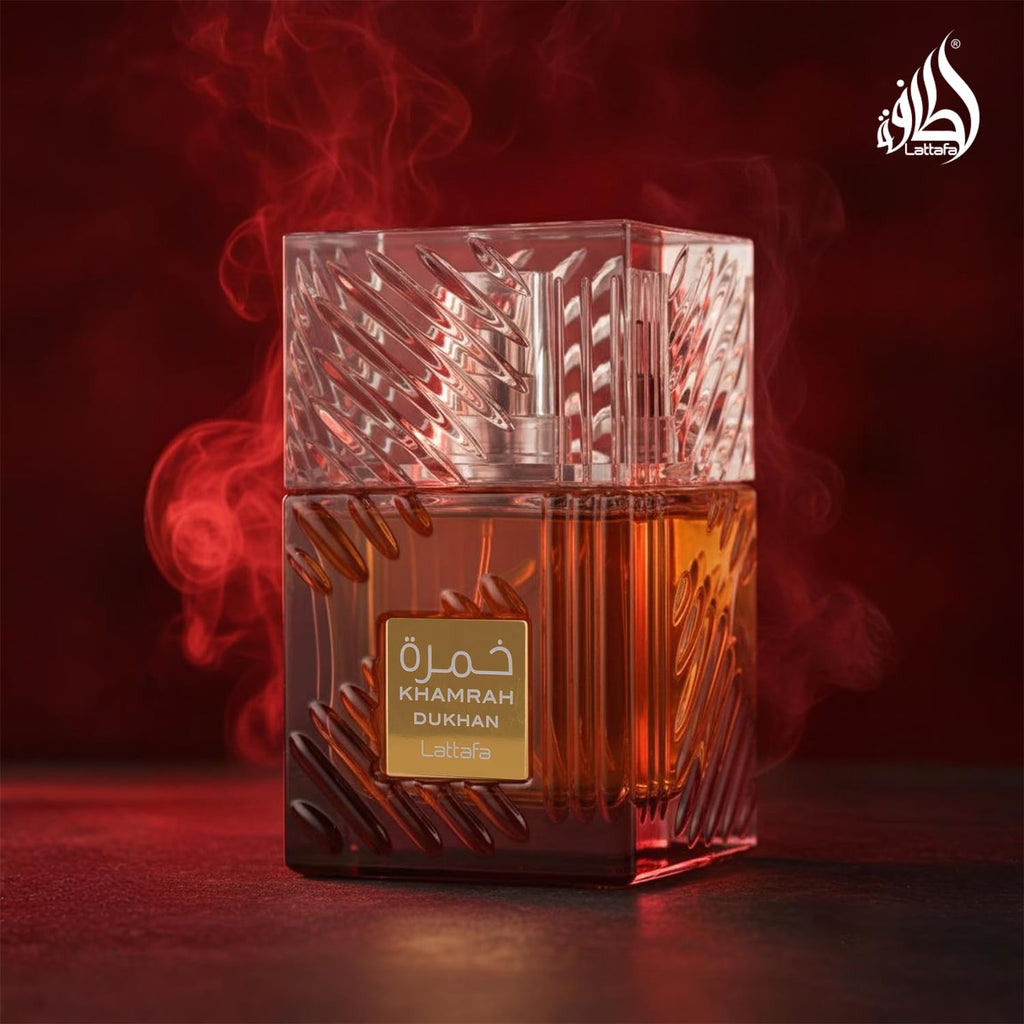 Lattafa Khamrah Dukhan for Unisex Eau de Parfum Spray, 3.4 Ounce / 100 ml